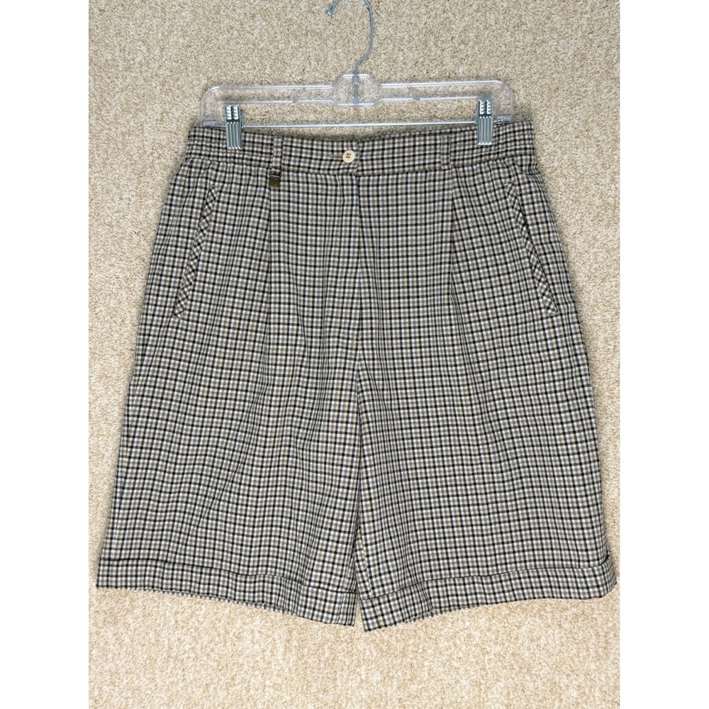 Lyle & Scott Plaid Pleated Shorts Cuffed Golf Tennis Old Money Scotland Pockets